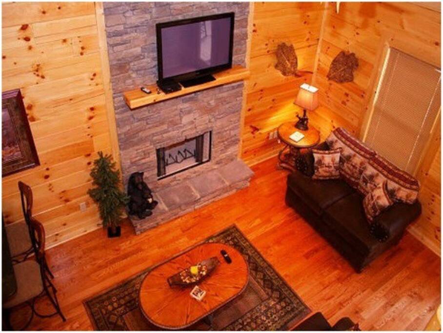 Upstairs View of the Living Room