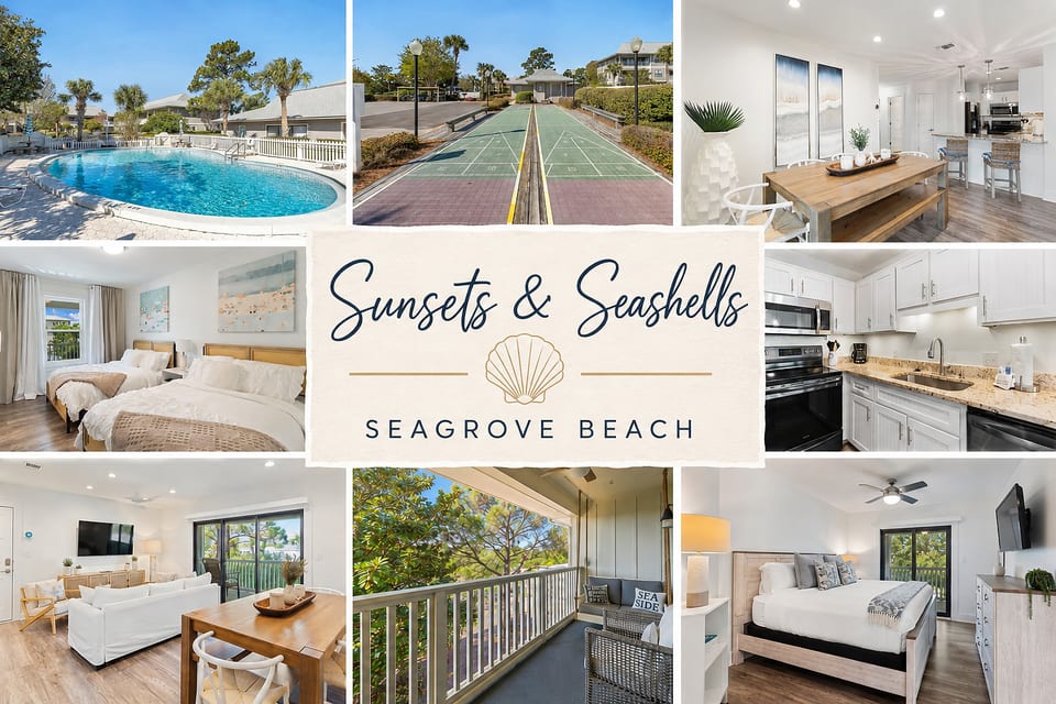 Pool | Tennis | Sunset & Seashells | 3 Bedroom | Seagrove - Santa Rosa Beach