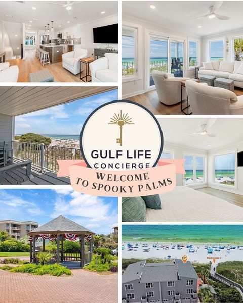 30A Beachfront | Pool | Spooky Palms | Sleeps 10 | Gulf View