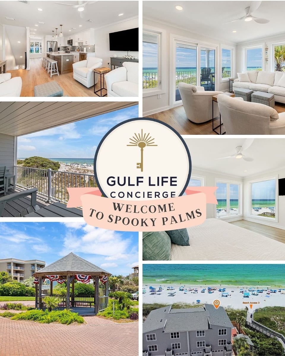 30A Beachfront | Pool  | Spooky Palms  | Sleeps 10 | Gulf View - Santa Rosa Beach