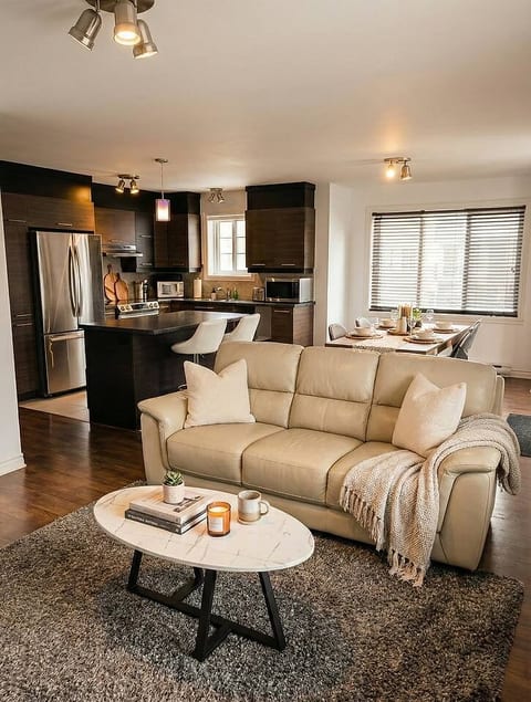 Relax in style in this inviting open-concept space.