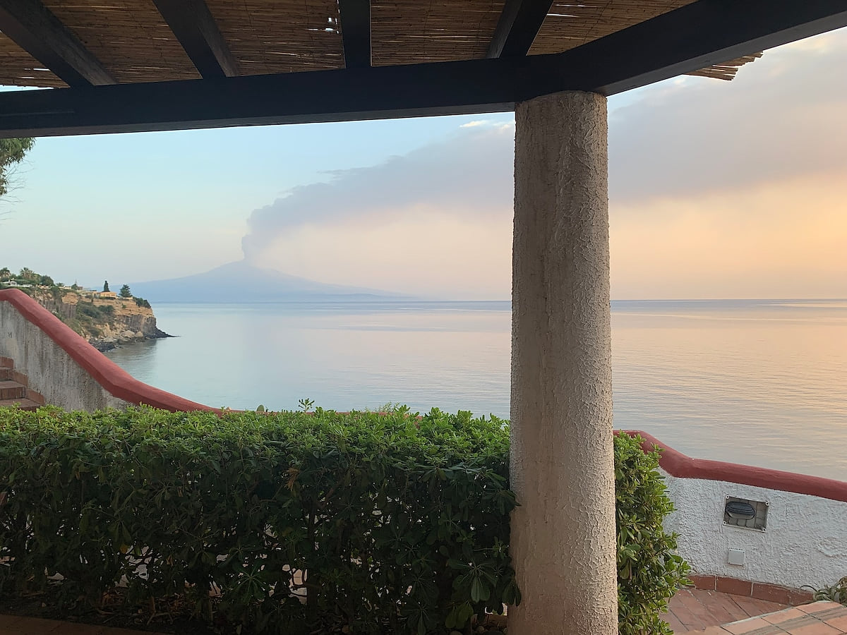 Sicily, on the beach with a stunning view of Etna image 4