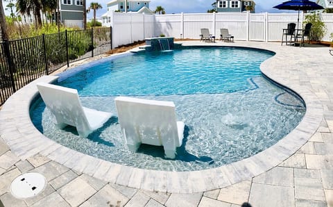Private heated pool