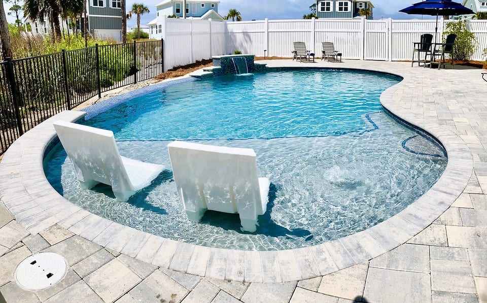Private heated pool