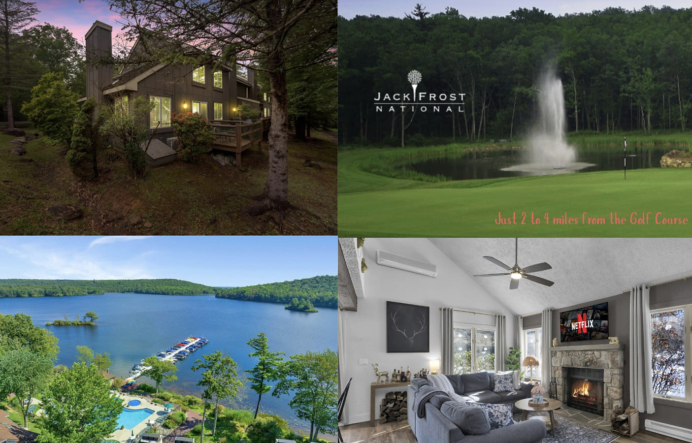Perfectly located near Jack Frost National Golf Club and Boulder Lake Club for year-round adventure.