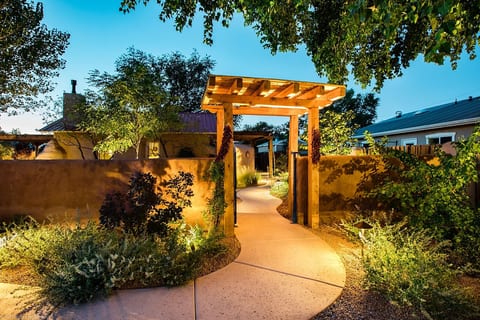 The magic of the Casa La Huerta private gardens comes alive at night!