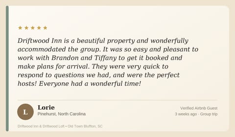 A look at one of our multiple 5 star reviews