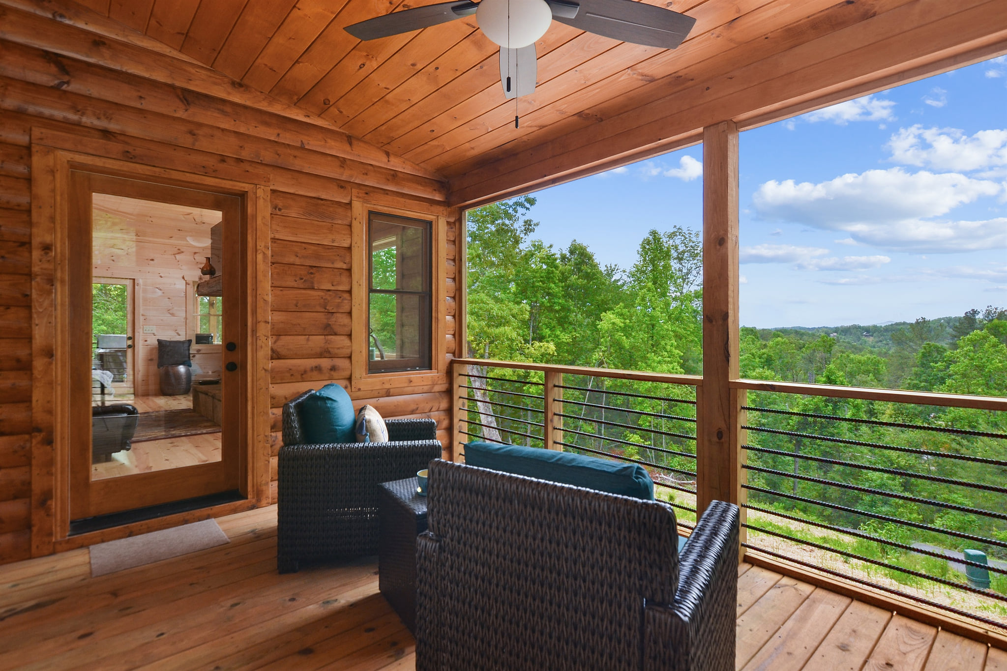 Deck off of living rom- mtn views