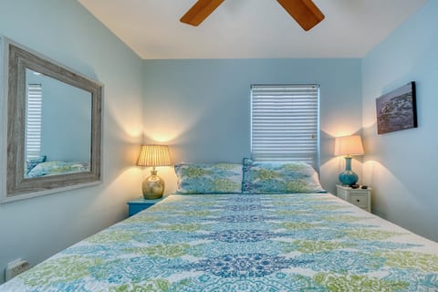 Master bedroom has a king bed