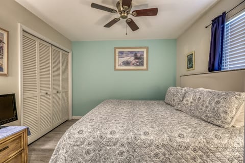 Master bedroom has a HD TV with Dish Network