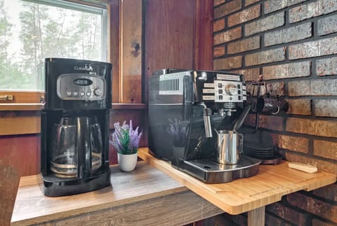 Enjoy a warm cup of coffee or espresso.