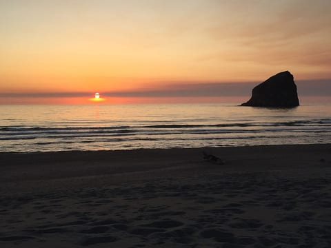 A perfectly normal, quiet and peaceful Pacific City sunset. 