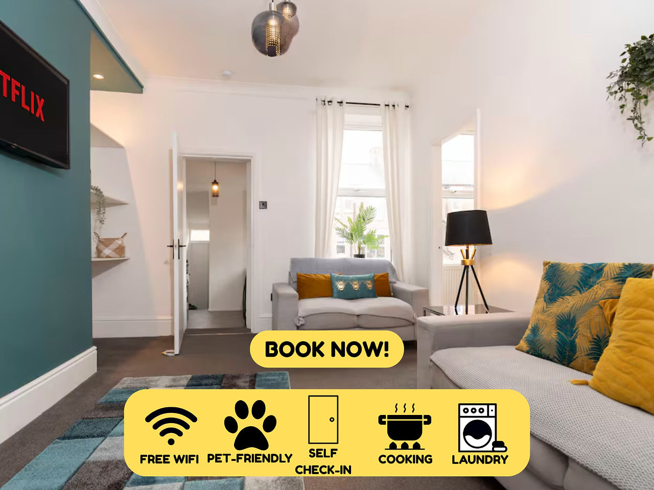 Spacious 4BR Home in Gateshead Sleeps 8 w/Parking