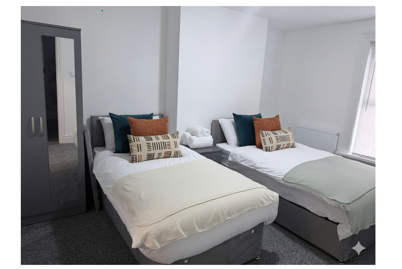 Comfortable Twin Room with Ensuite Bathroom & Shared Kitchen