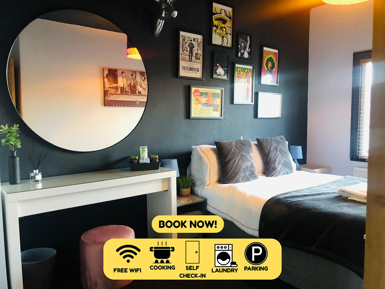 Comfortable Double Room at Suffolk Pink House, Newmarket