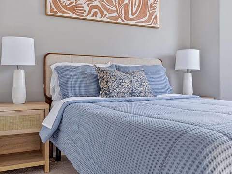 Sleep or lounge in the comfort of this queen bed!