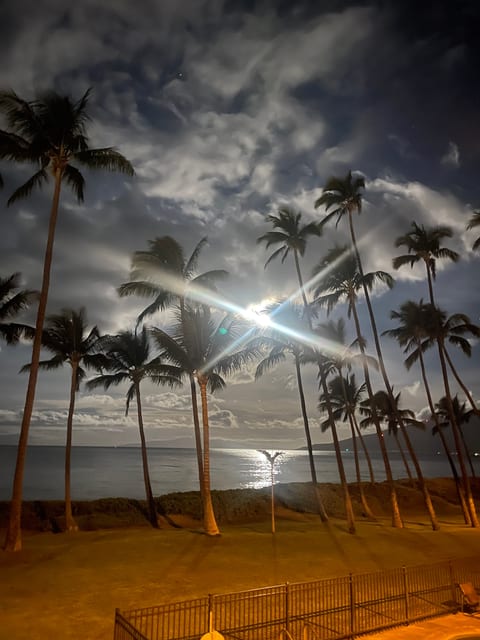 "Tropical oceanfront full moon in beautiful South Kihei"