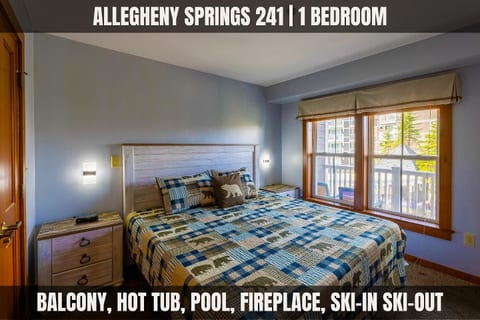 Cozy up in this inviting bedroom with ski-in/ski-out access!