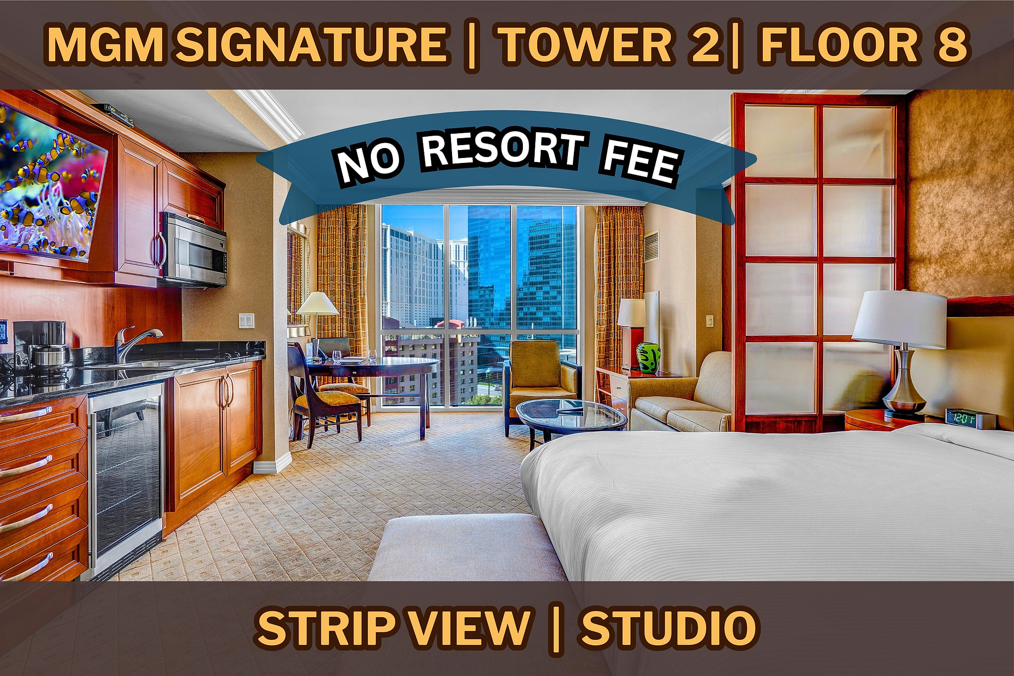 Wake Up to Luxury in this King Bed with Breathtaking Strip Views!