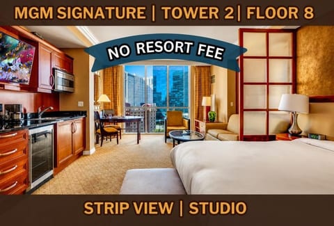 No Resort Fees — Las Vegas Strip Suite at MGM Signature Tower 2, 8th Floor, Zero Hidden Charges