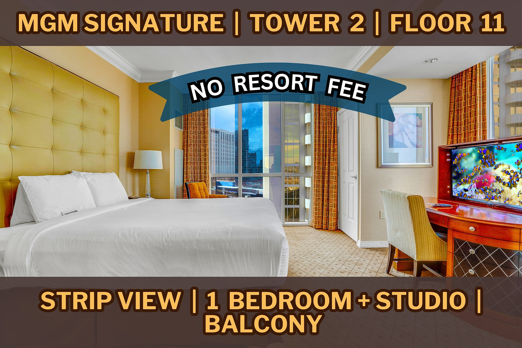 Wake up to breathtaking Strip views!