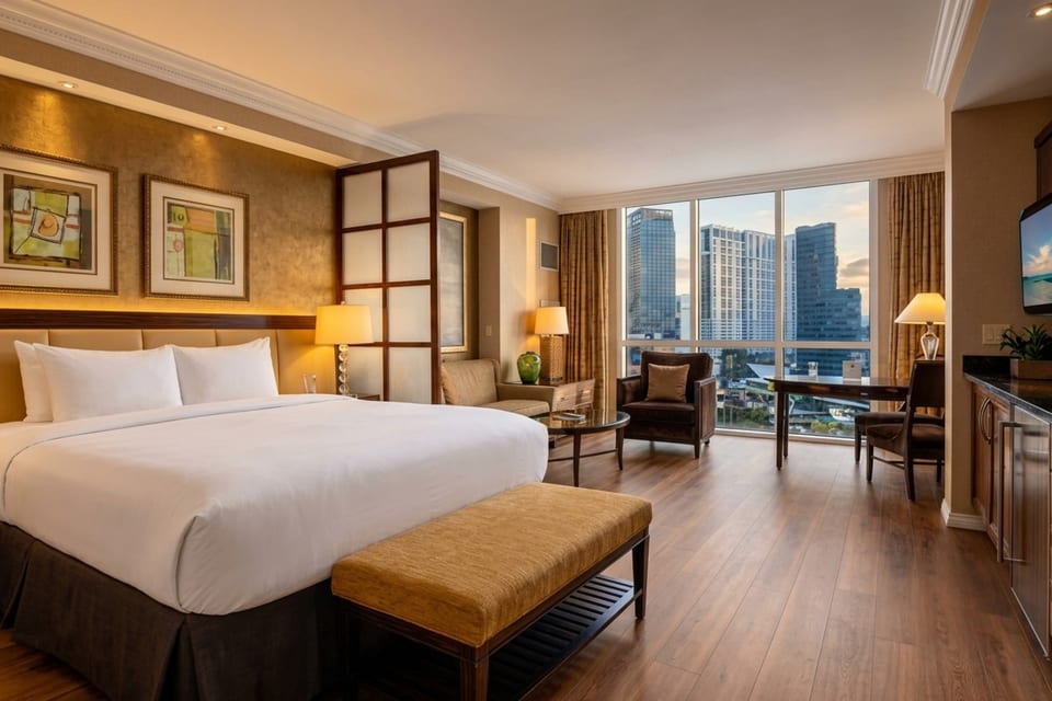 Las Vegas Suite — Second Private Bedroom with King Bed, 11th Floor, Ensuite Bath, City Views