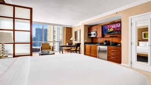 Las Vegas Suite — 550 Sq Ft MGM Signature Studio, 11th Floor, King Bed and Strip Views, Sleeps 4