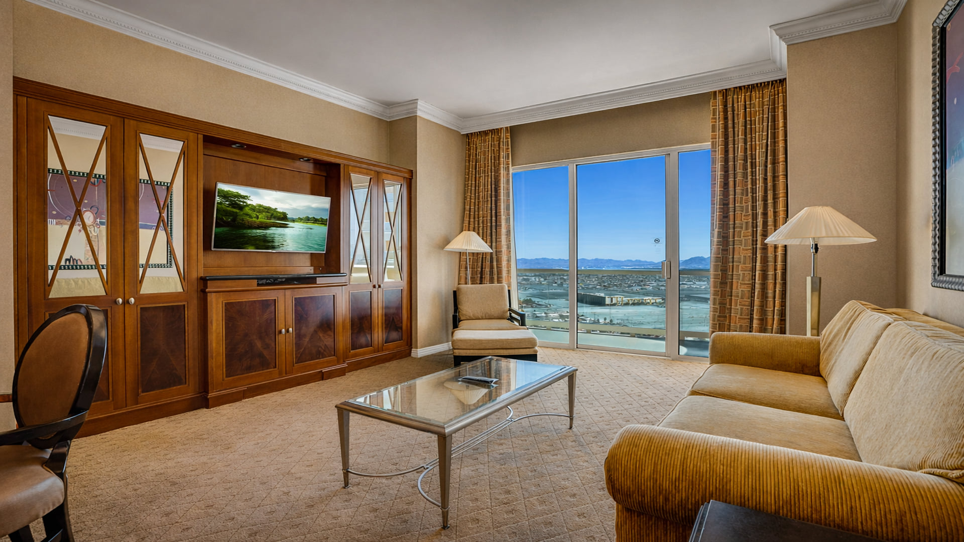 Spacious living area with stunning views—your Vegas retreat awaits!