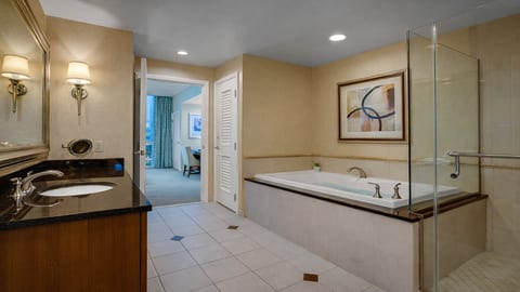 Unwind in style with a sleek, modern design luxury bath!