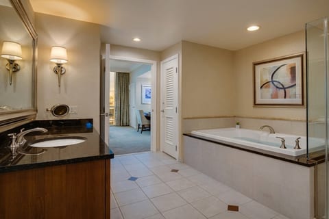 Jetted Soaking Tub — Whirlpool Soak Tub in Primary Ensuite, Two Full Bathrooms for Total Comfort