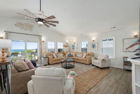 The Bridge - Spacious Living Room with Panoramic Ocean Views
