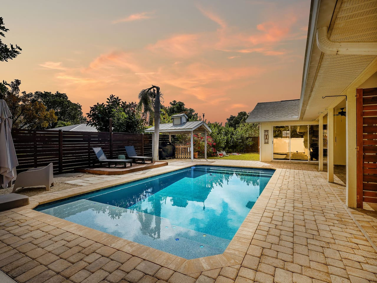 Leisurely enjoy the heated pool and sitting areas