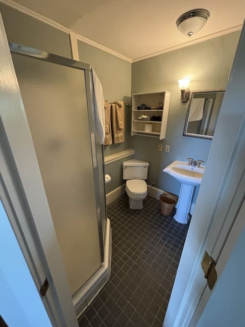 Ensuite bathroom with shower for Room 4 (labeled room 3 on airbnb website)