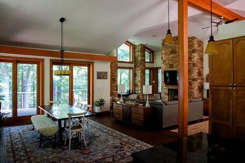 Duke Forest Zen Treehouse - pool table, decks