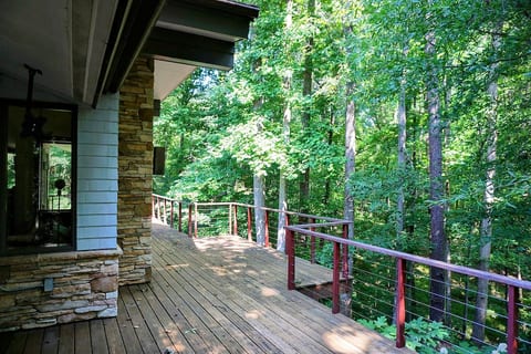 Duke Forest Zen Treehouse - pool table, decks