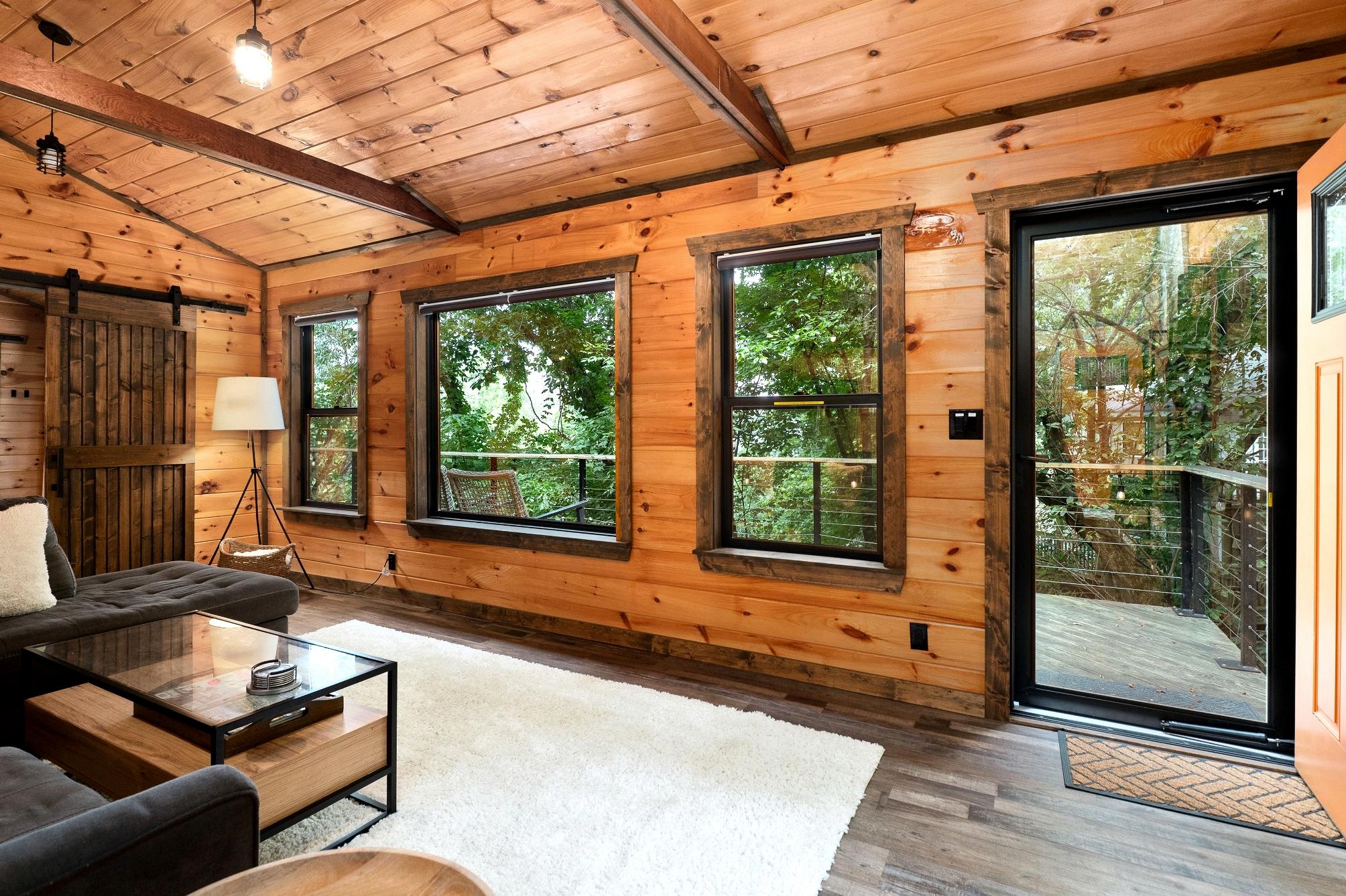 Living area bathed in light The Little Lake House at Center Hill Lake