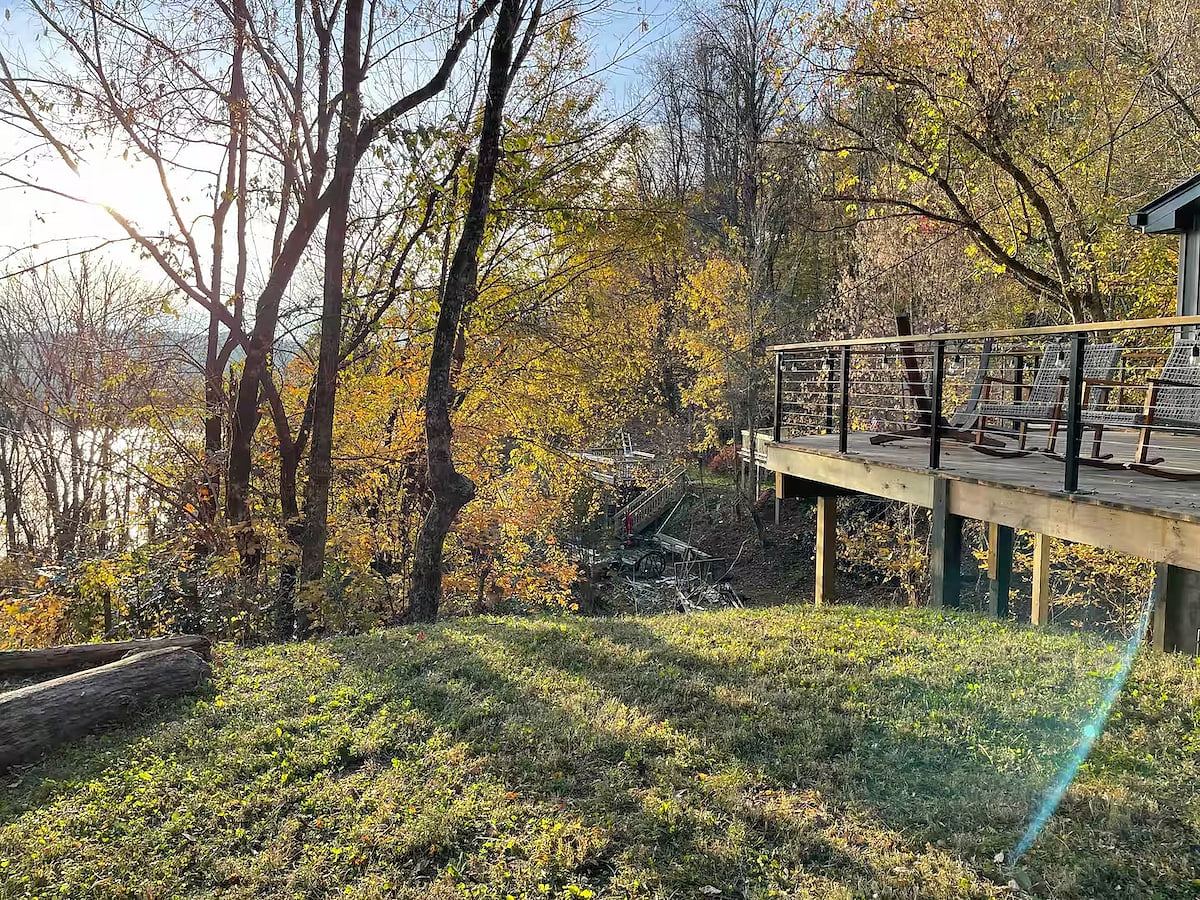 Enjoy sunrise on the deck.