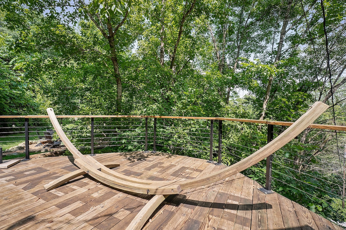 Relax on the deck on the Hammock.