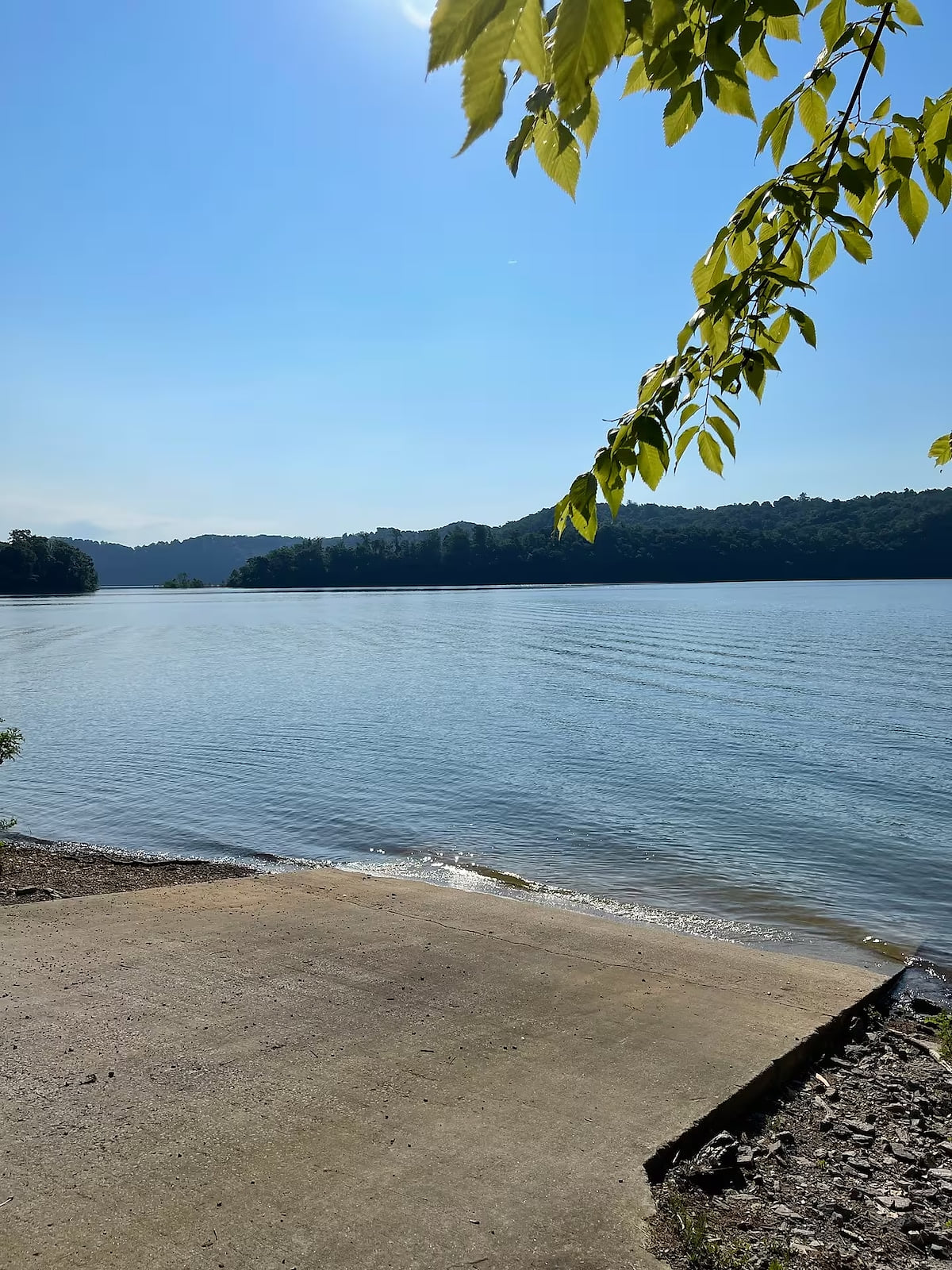 Public boat ramp .2 miles down the street
