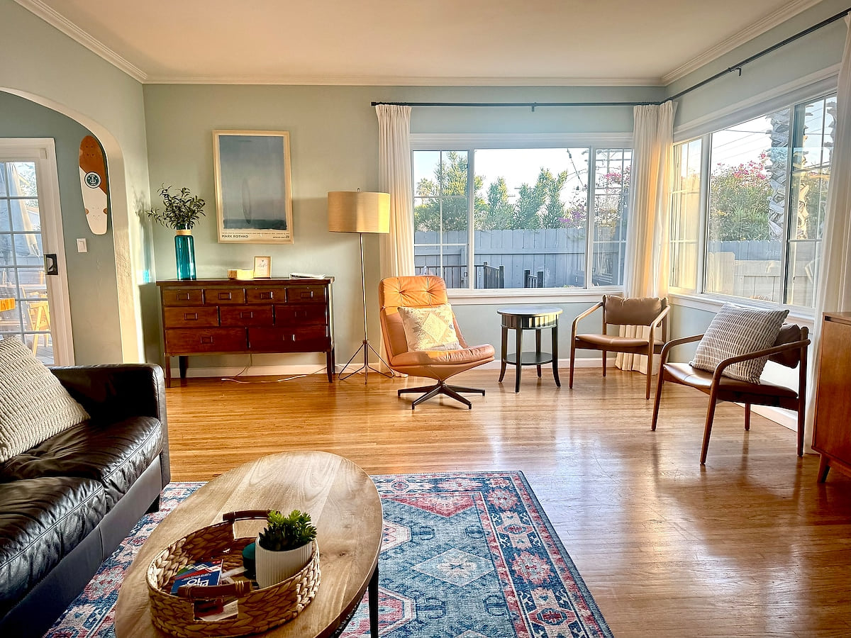 A comfy and cozy living room. Designed to feel like your family's home away from home. 