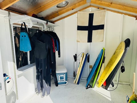 Help yourself to our stash of boards, wetsuits, and sand toys. No need to worry about packing, renting, or buying your beach gear. We've got you covered!