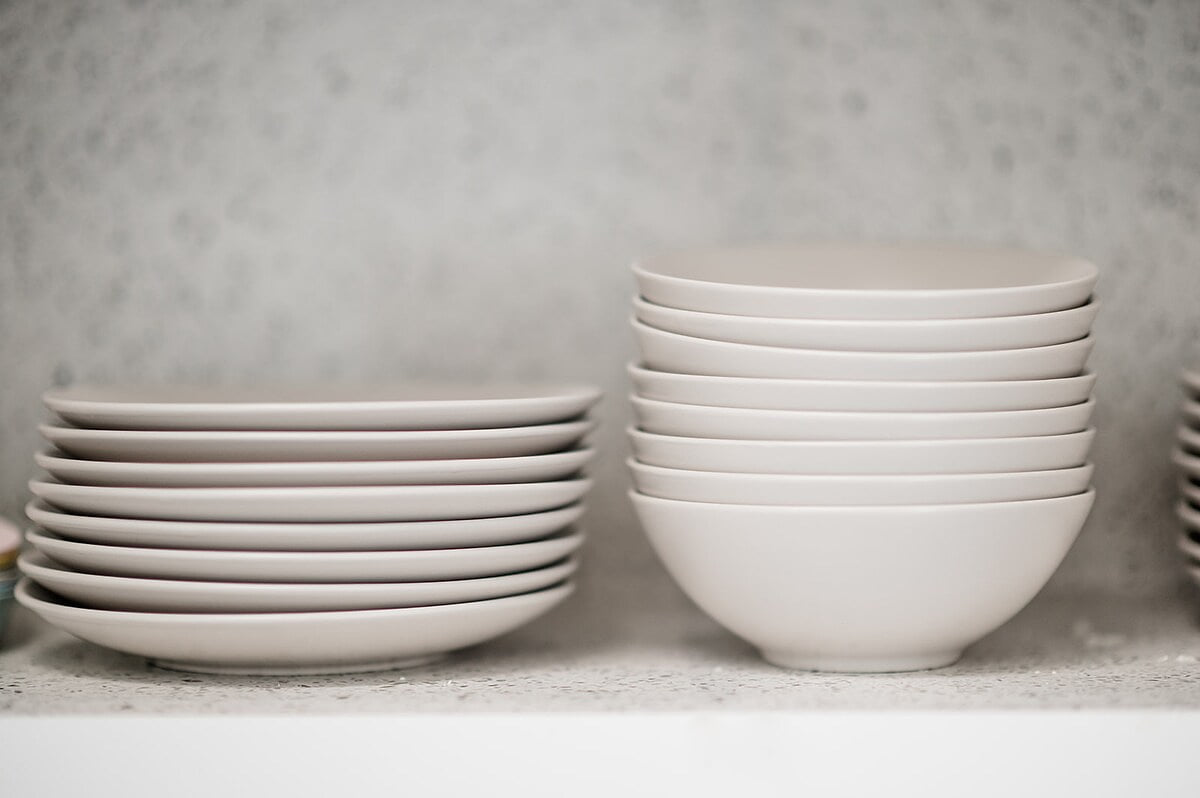 Plenty of plates and bowls (as well as some plastic kid-friendly options!)
