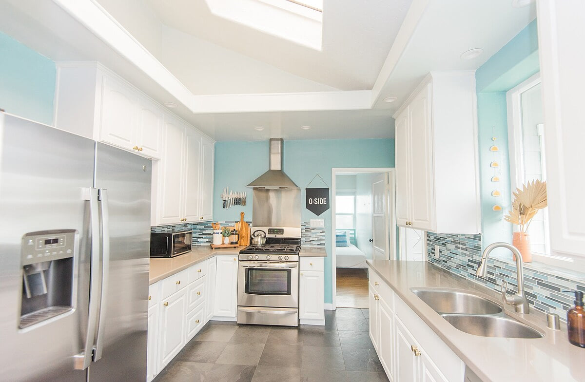 Oceanside is home to TONS of great restaurants! But if you prefer to cook in, the abode has a fully stocked kitchen!