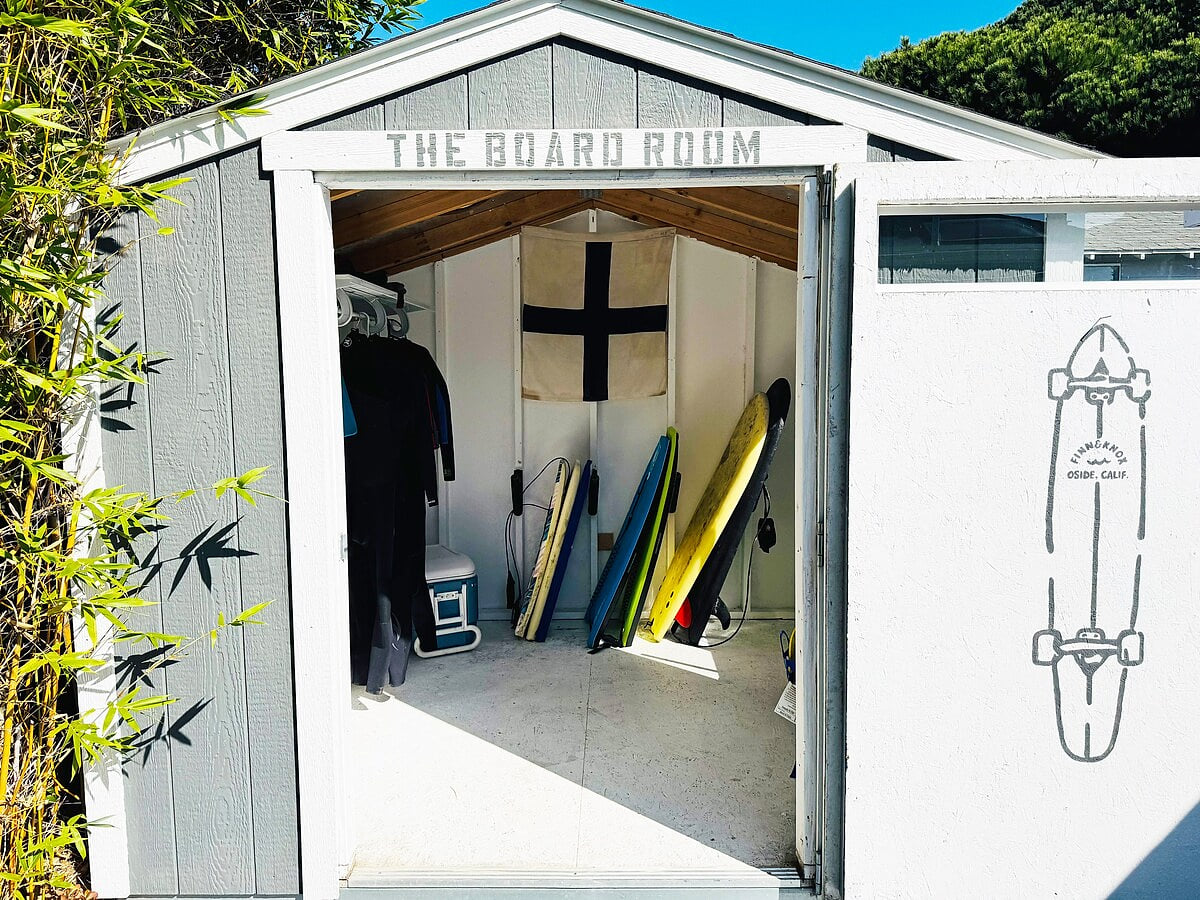Help yourself to all of the beach gear located inside The Board Room! No need to rent, buy, or bring from home. We've got you covered at The Oside Abode!