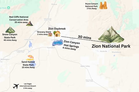 Near Zion • 3BR • Sleeps 8 • RV / Trailer Parking