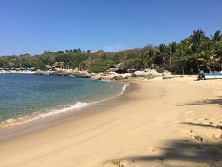 Playa Manzanillo. Go early and it's all yours. Just go down the street, down the stairs and you're there in less than five minutes.