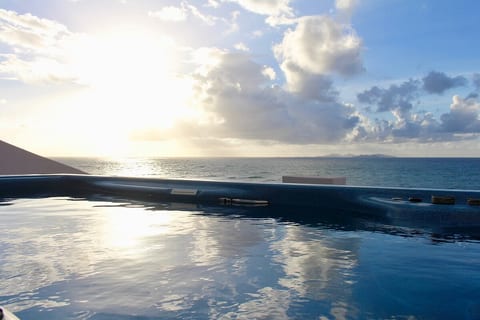 Private spa/jacuzzi on a rooftop deck