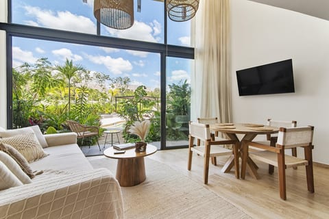 Living Space with Walk Out Patio