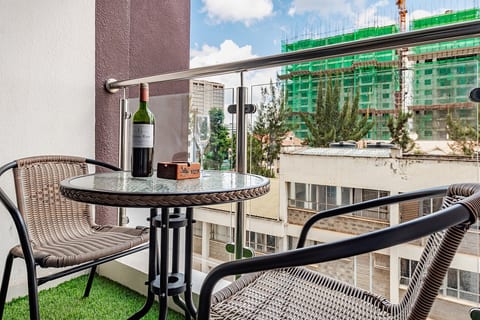 Balcony which also serves as smoking area