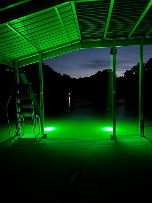 The awesome dock fishing light to attract your next catch. - Luxury Cabin with Dock & Hot Tub - Gainesville